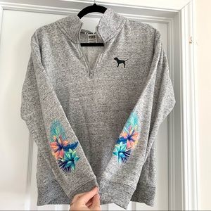 VS PINK Grey 1/4 Zip